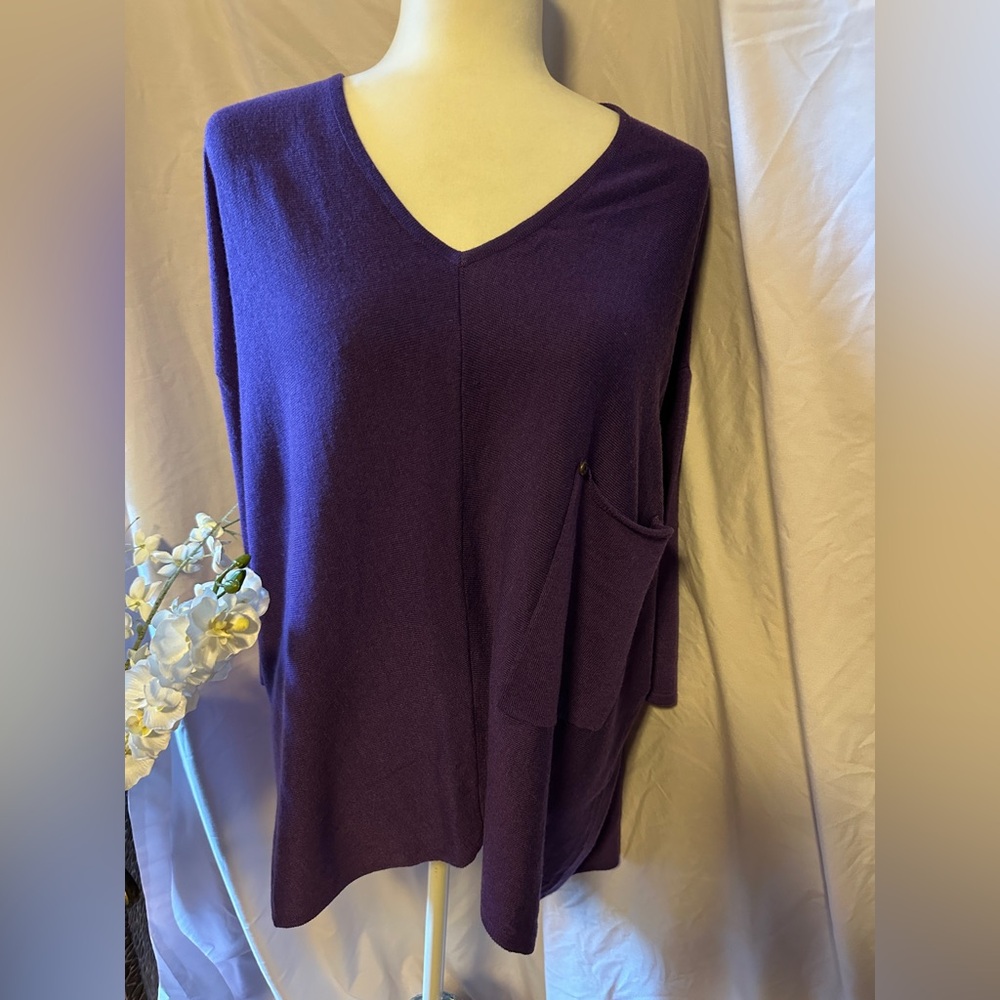 Kerisma Raven Purple V-Neck Women's sweater